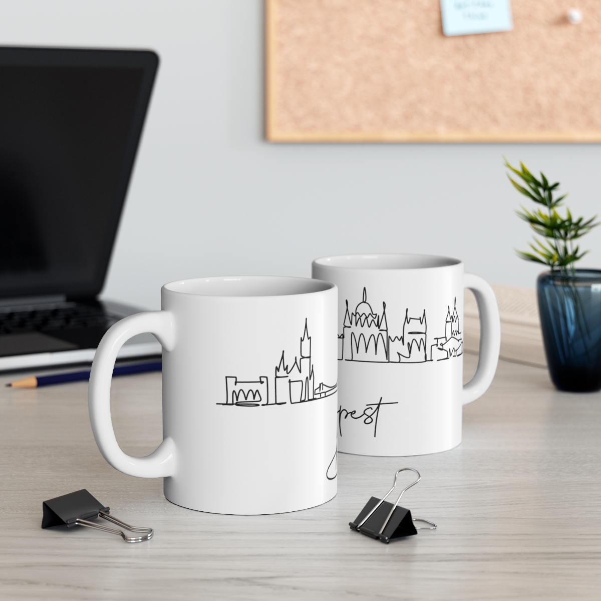 Budapest City Skyline Hungary White Mug 11oz Ceramic - Image 5