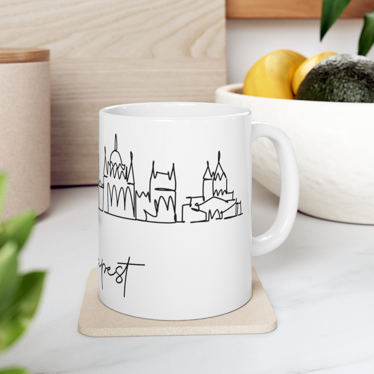 Budapest City Skyline Hungary White Mug 11oz Ceramic - Image 7