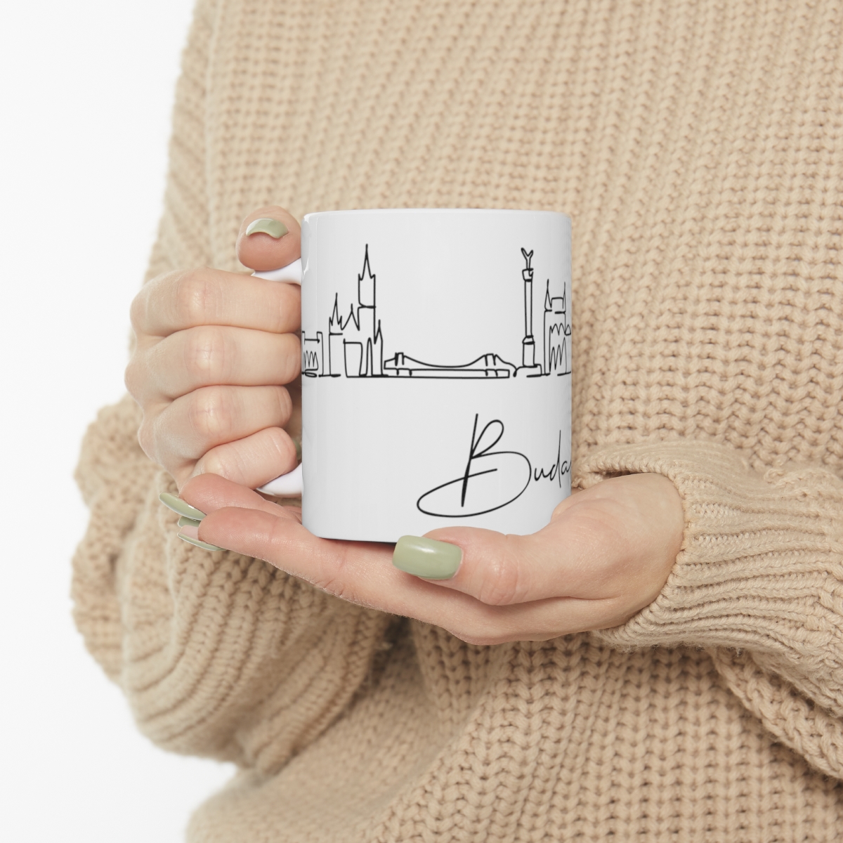 Budapest City Skyline Hungary White Mug 11oz Ceramic - Image 10