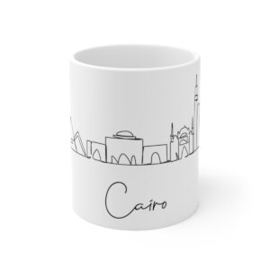 Cairo City Skyline Egypt White Mug 11oz Ceramic