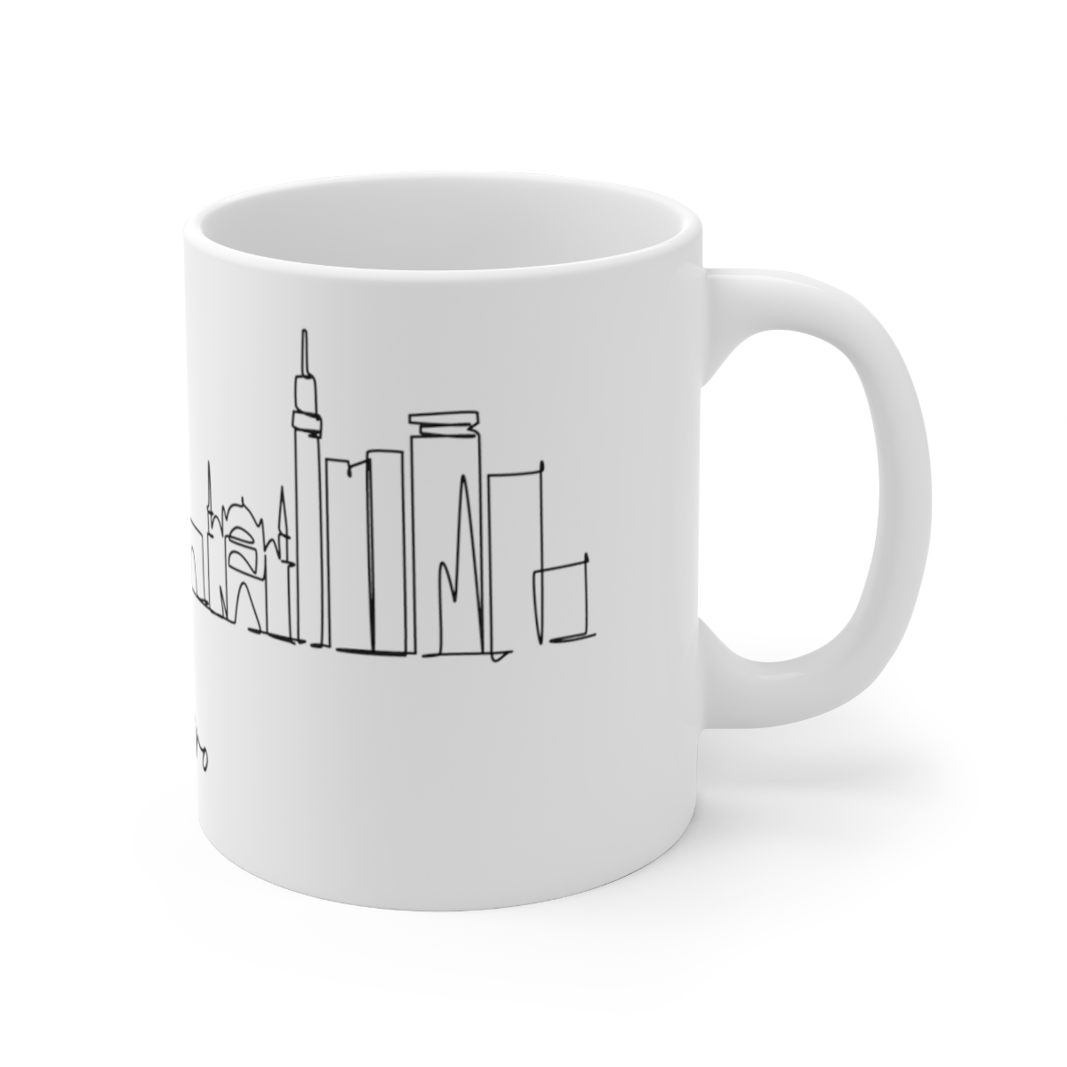 Cairo City Skyline Egypt White Mug 11oz Ceramic - Image 3