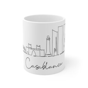 Casablanca City Skyline White Mug 11oz Ceramic