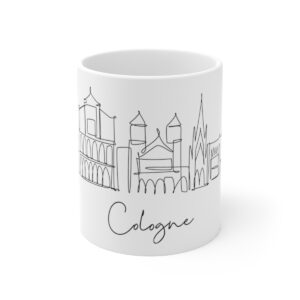 Cologne City Skyline White Mug 11oz Ceramic
