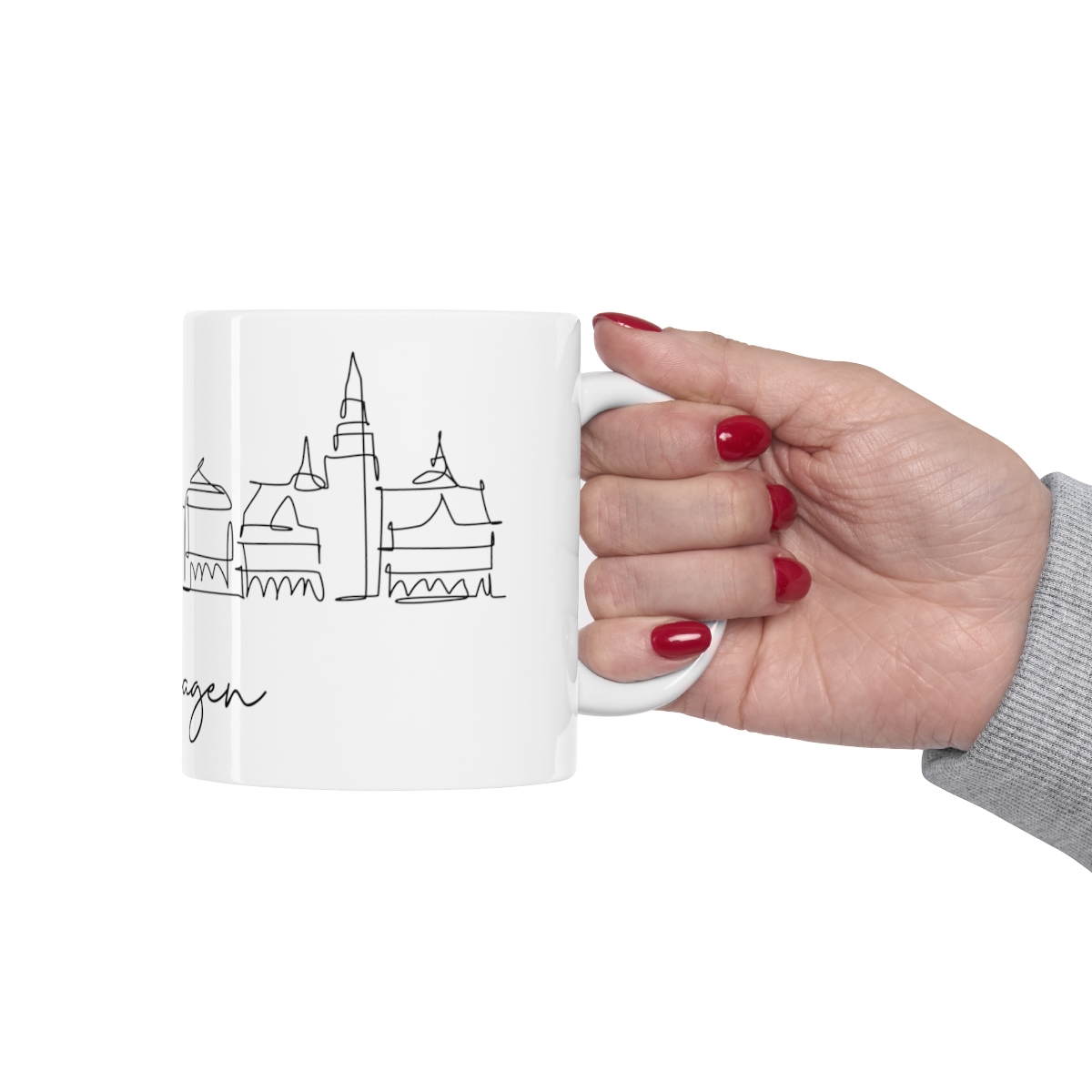 Copenhagen City Skyline White Mug 11oz Ceramic - Image 12