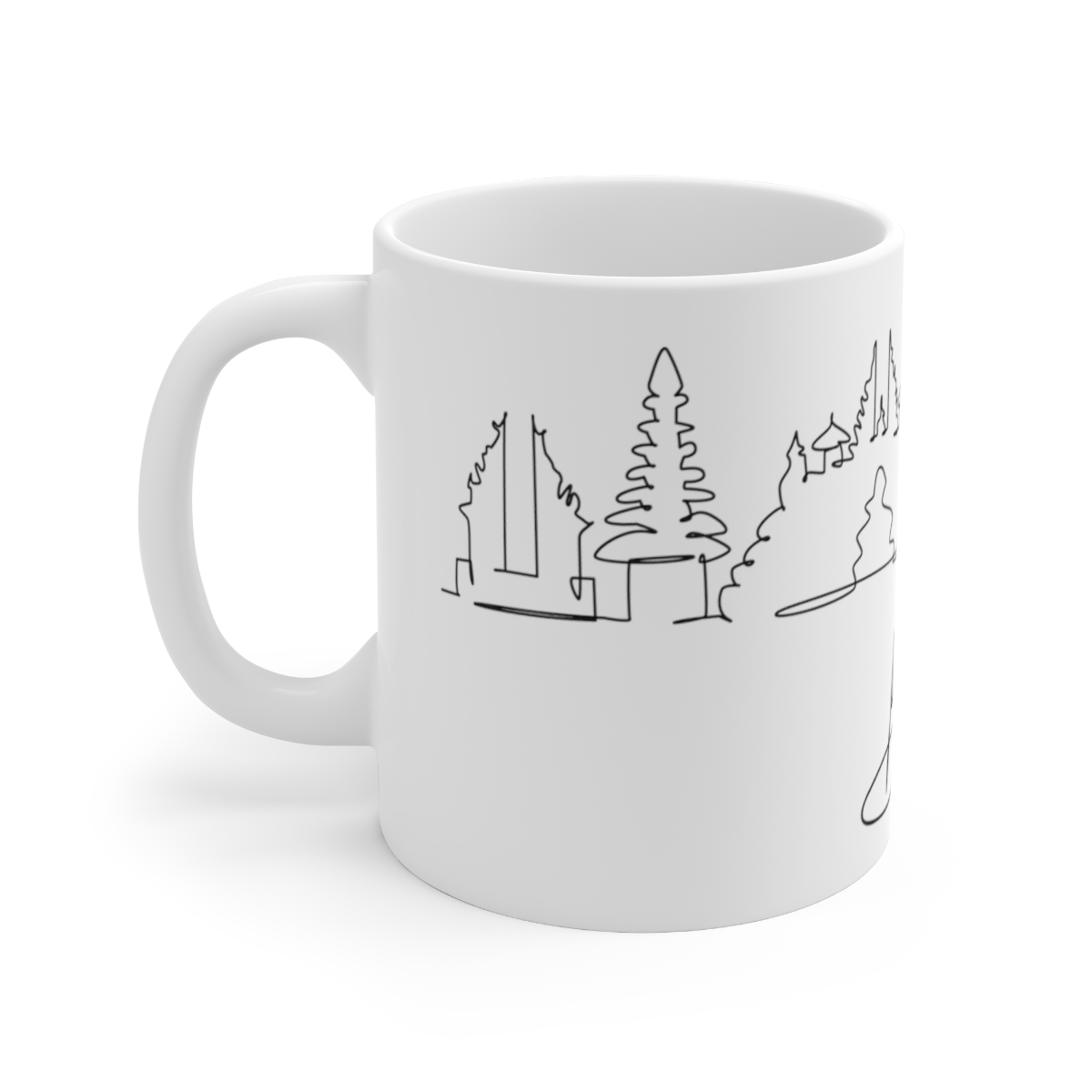 Bali City Skyline White Mug 11oz Ceramic - Image 2