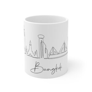 Bangkok City Skyline White Mug 11oz Ceramic