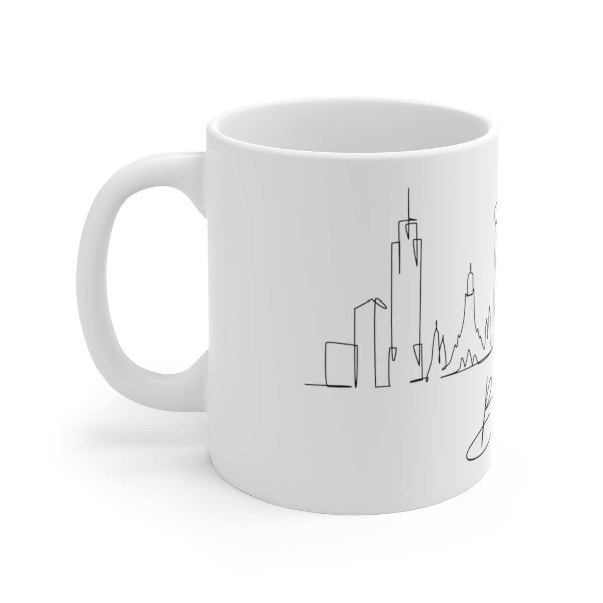 Bangkok City Skyline White Mug 11oz Ceramic - Image 2