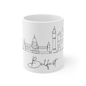 Belfast City Skyline White Mug 11oz Ceramic