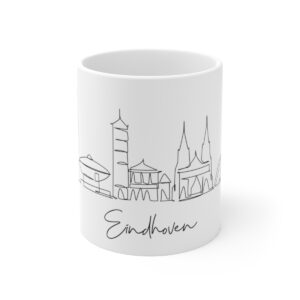 Eindhoven City Skyline White Mug 11oz Ceramic
