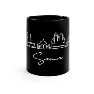 Samoa City Skyline Oceania Black Mug 11oz Ceramic