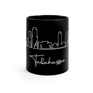 Tallahassee City Skyline 1 Black Mug 11oz Ceramic
