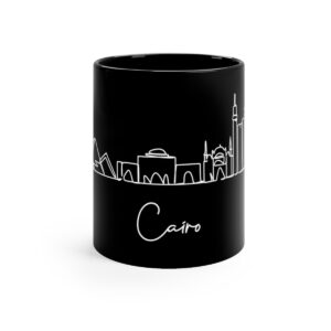 Cairo City Skyline Egypt Black Mug 11oz Ceramic