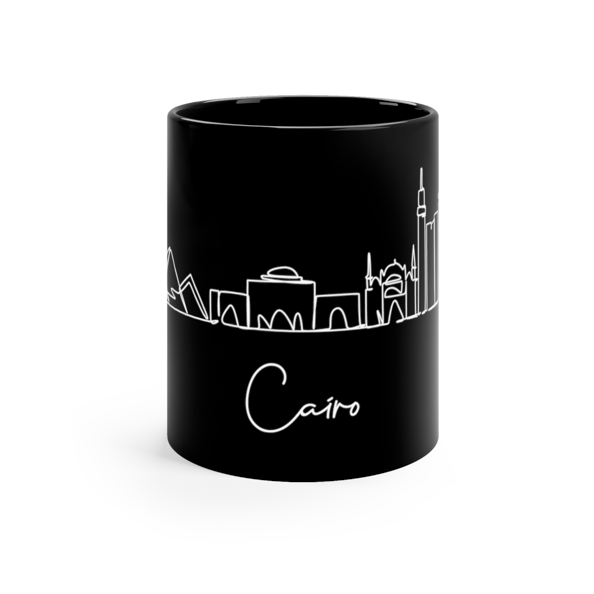 Cairo City Skyline Egypt Black Mug 11oz Ceramic