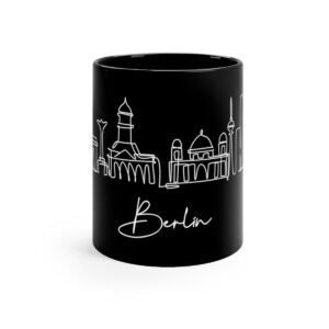 Berlin City Skyline 1 Germany Black Mug 11oz Ceramic