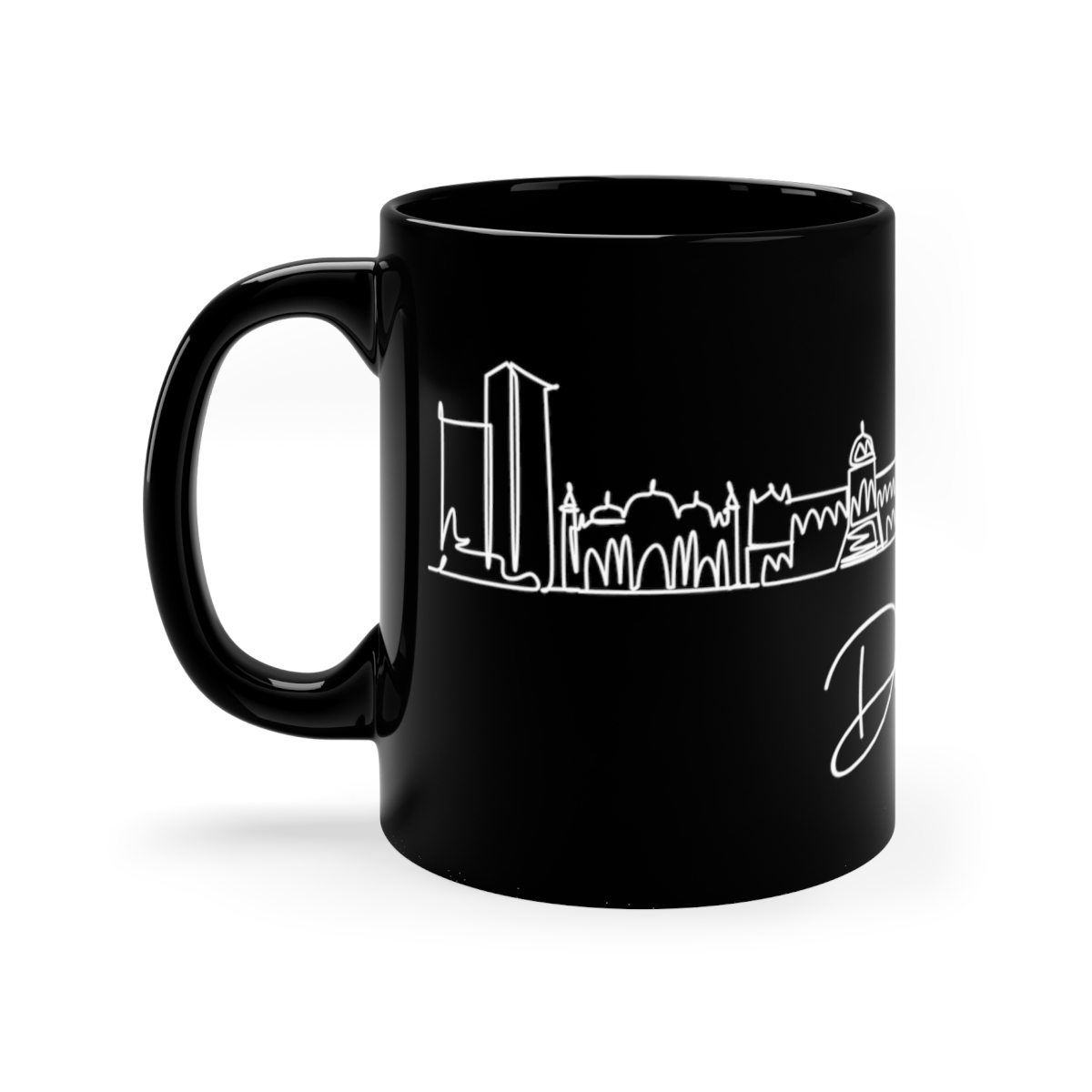 Dhaka City Skyline Bangladesh Black Mug 11oz Ceramic - Image 2
