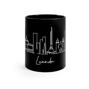 Luanda City Skyline Angola Black Mug 11oz Ceramic