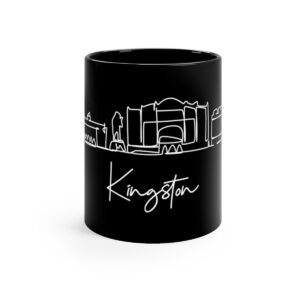 Kingston City Skyline Jamaica Black Mug 11oz Ceramic