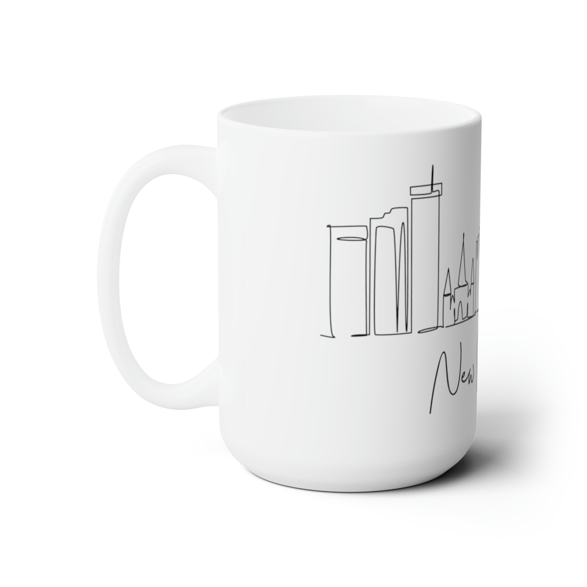 New Orleans City Skyline White Mug 15oz Ceramic - Image 2