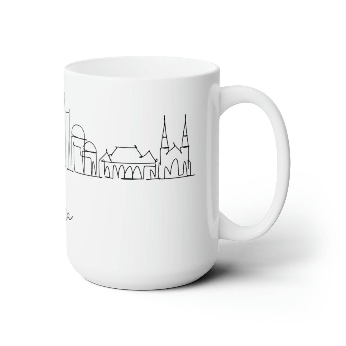 Ottawa City Skyline Canada White Mug 15oz Ceramic - Image 3