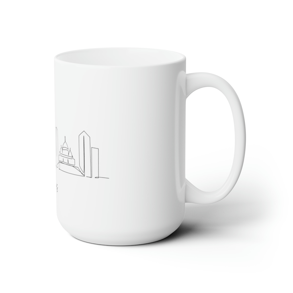 Paris City Skyline France White Mug 15oz Ceramic - Image 3