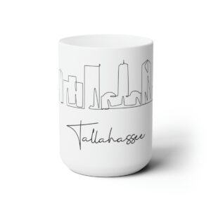 Tallahassee City Skyline 2 White Mug 15oz Ceramic