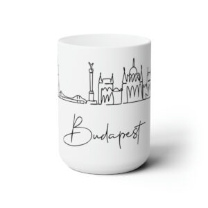 Budapest City Skyline Hungary White Mug 15oz Ceramic