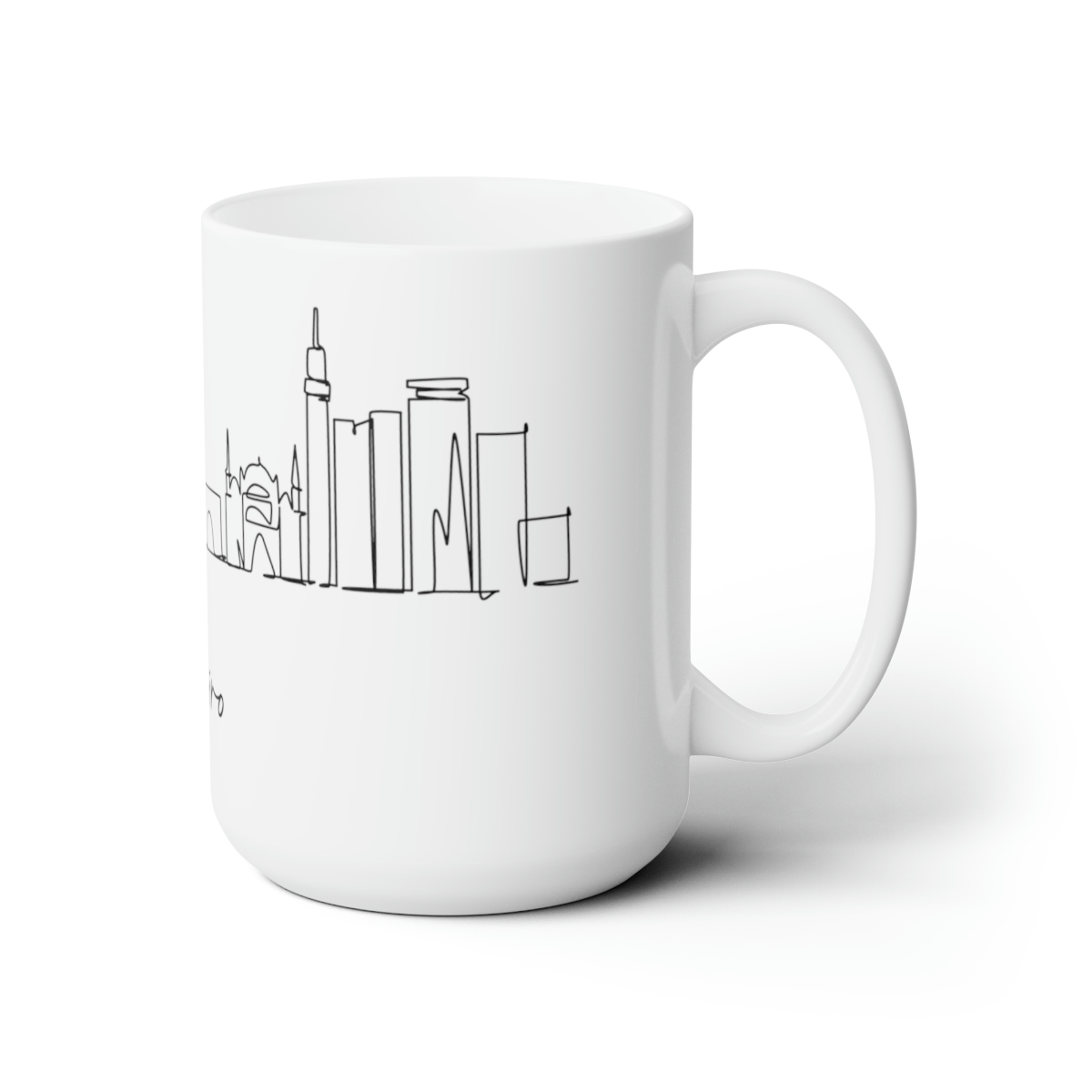 Cairo City Skyline Egypt White Mug 15oz Ceramic - Image 3