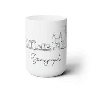 Guayaquil City Skyline White Mug 15oz Ceramic
