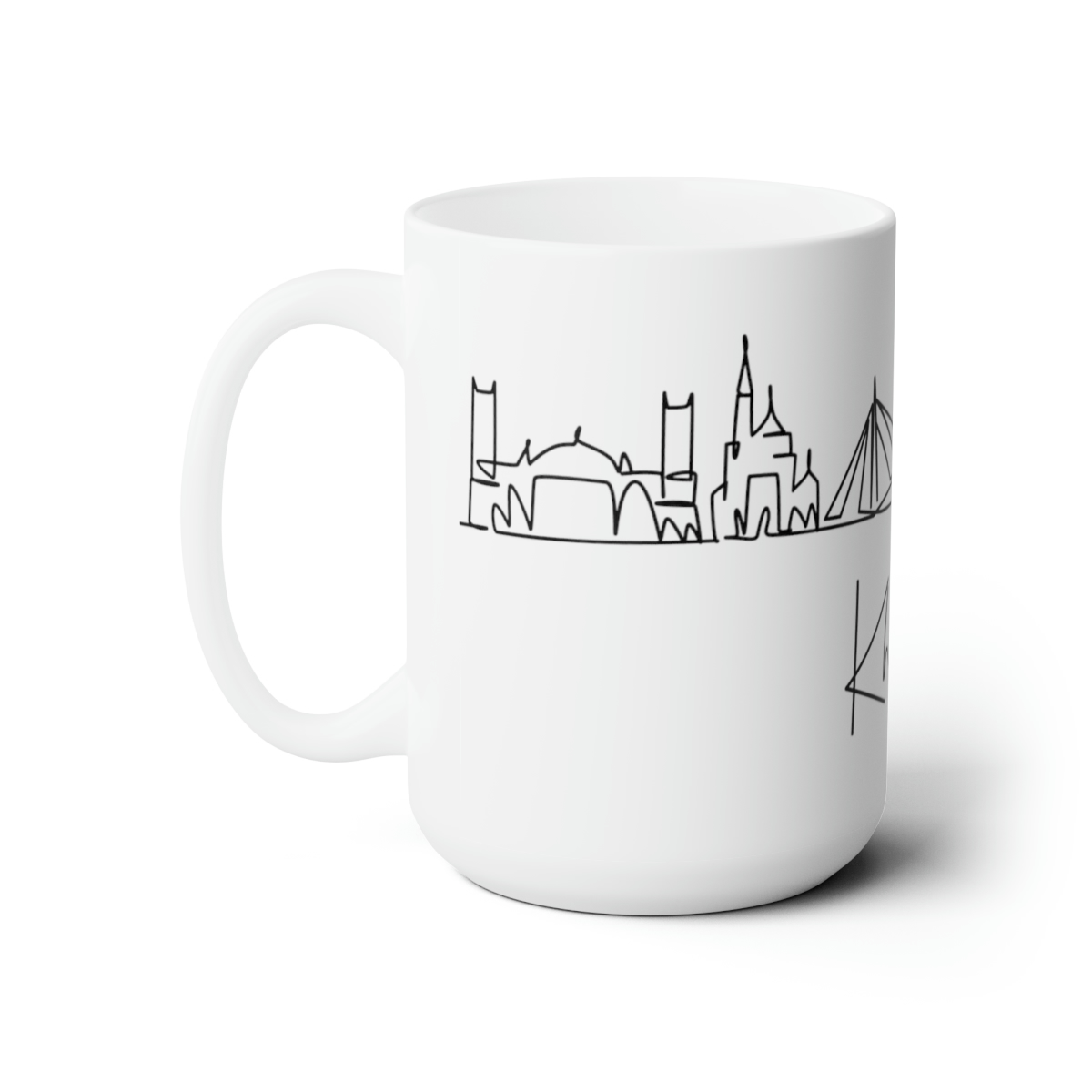 Kharkiv City Skyline Ukraine White Mug 15oz Ceramic - Image 2