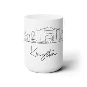 Kingston City Skyline Jamaica White Mug 15oz Ceramic