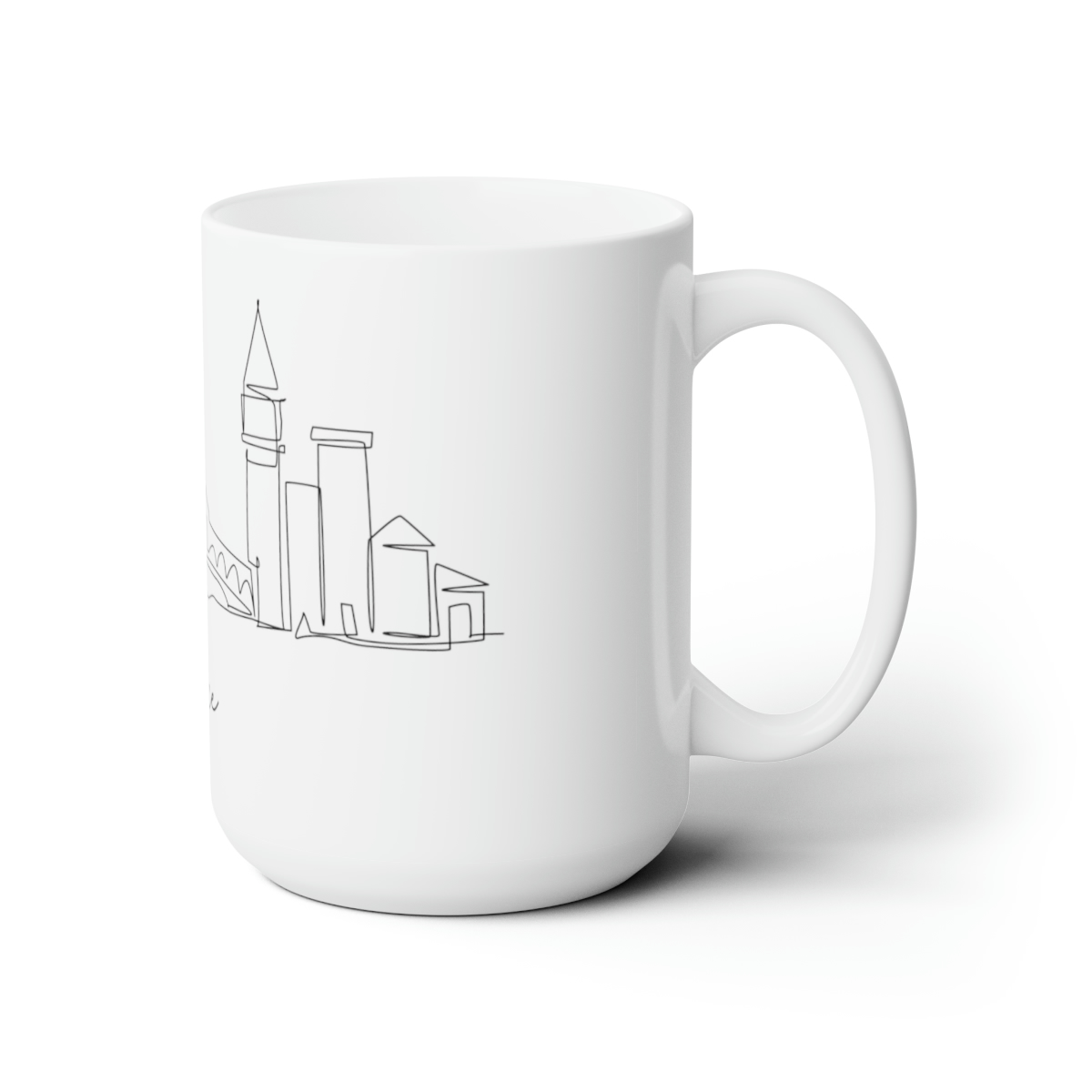 Venice City Skyline Italy White Mug 15oz Ceramic - Image 3