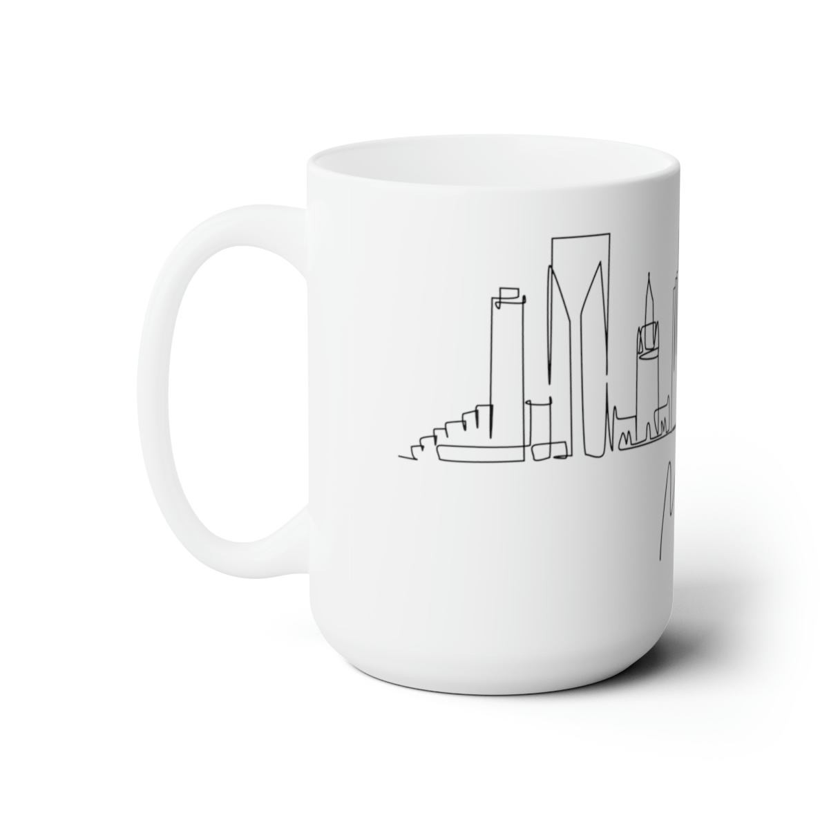 Miami City Skyline United White Mug 15oz Ceramic - Image 2