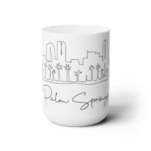 Palm Springs City Skyline White Mug 15oz Ceramic