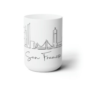 San Francisco City Skyline White Mug 15oz Ceramic