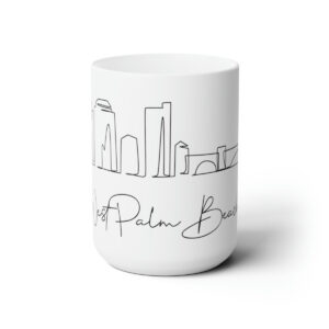 West Palm Beach Skyline Skyline White Mug 15oz Ceramic