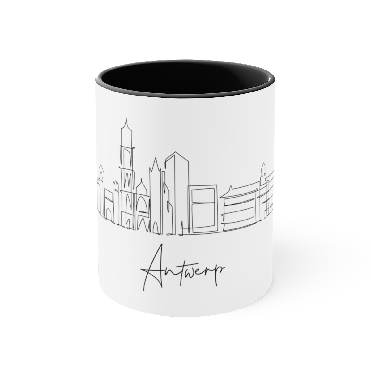 Antwerp City Skyline Accent Mug 11oz Ceramic - Image 5