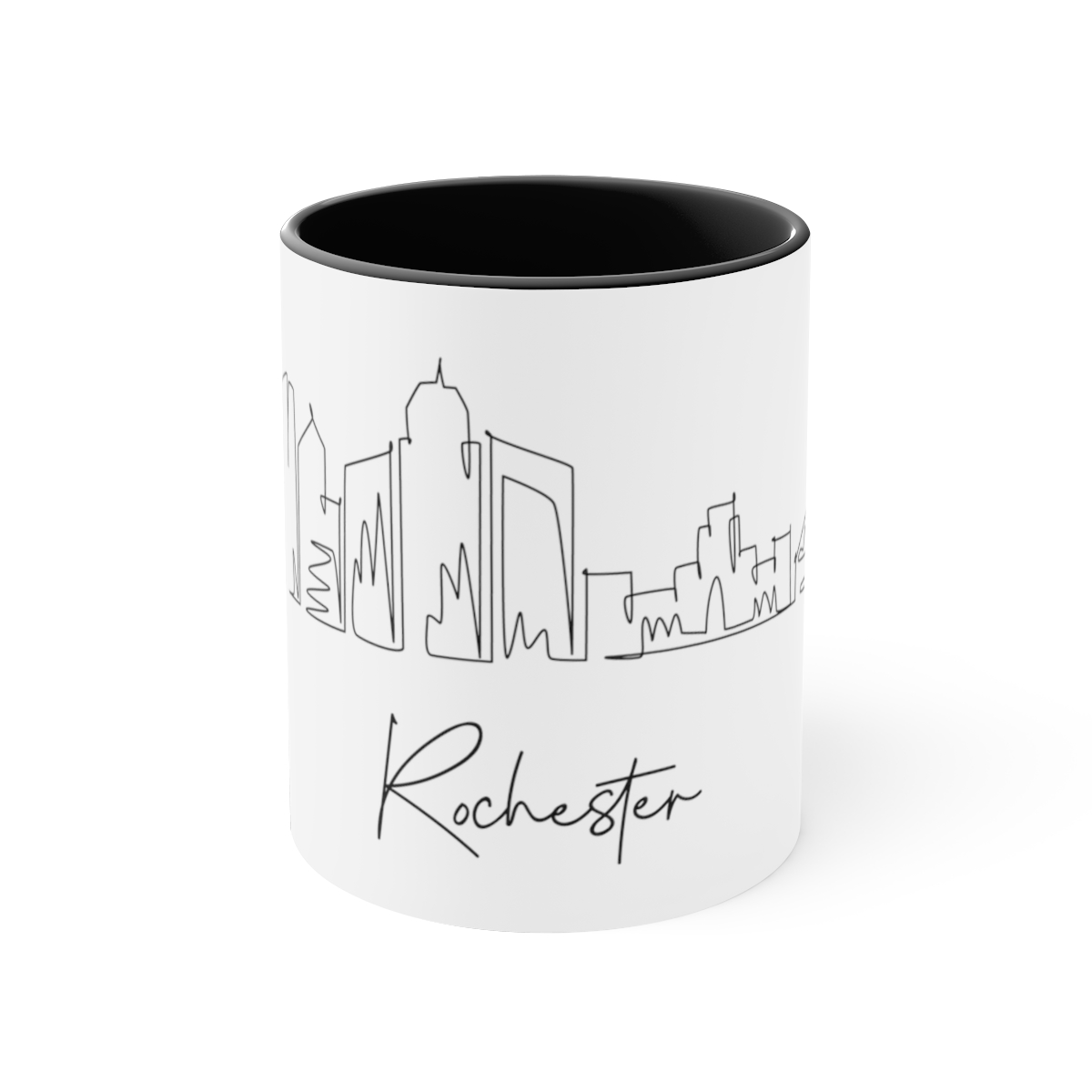 Rochester City Skyline New York Accent Mug 11oz Ceramic - Image 5