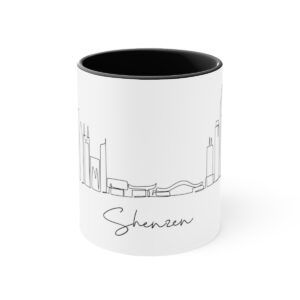 Shenzhen City Skyline China Accent Mug 11oz Ceramic