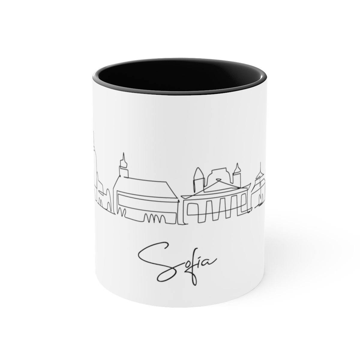 Sofia City Skyline Bulgaria Accent Mug 11oz Ceramic - Image 5