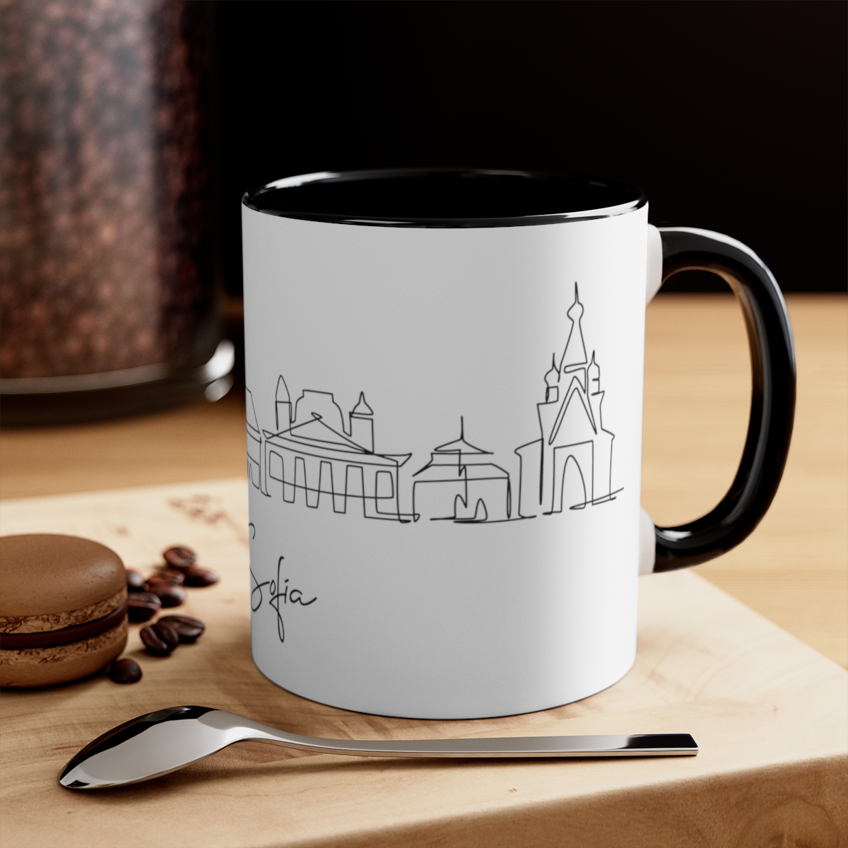 Sofia City Skyline Bulgaria Accent Mug 11oz Ceramic - Image 8
