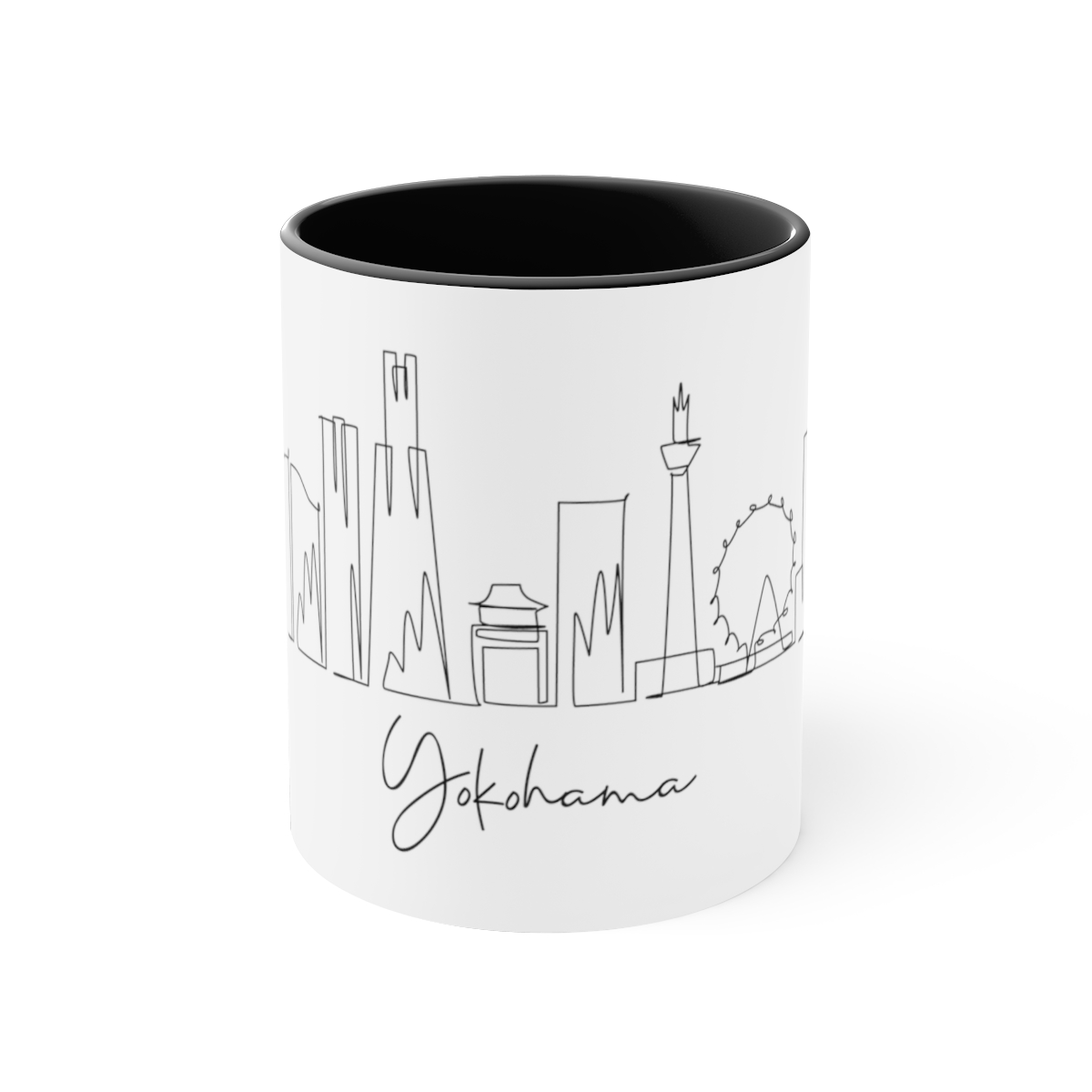 Yokohama City Skyline Japan Accent Mug 11oz Ceramic - Image 5