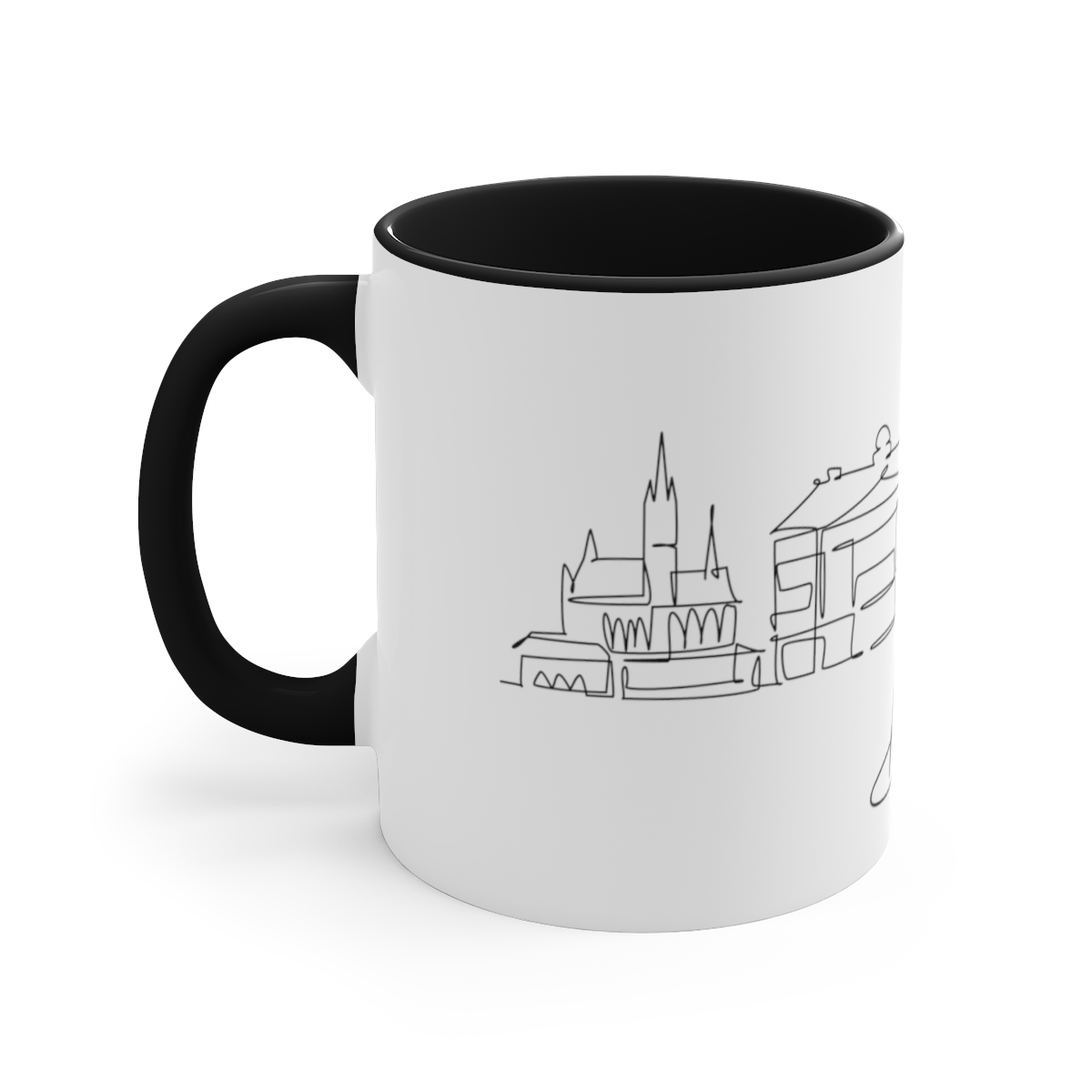 Brno City Skyline Czech Republic Accent Mug 11oz Ceramic - Image 6