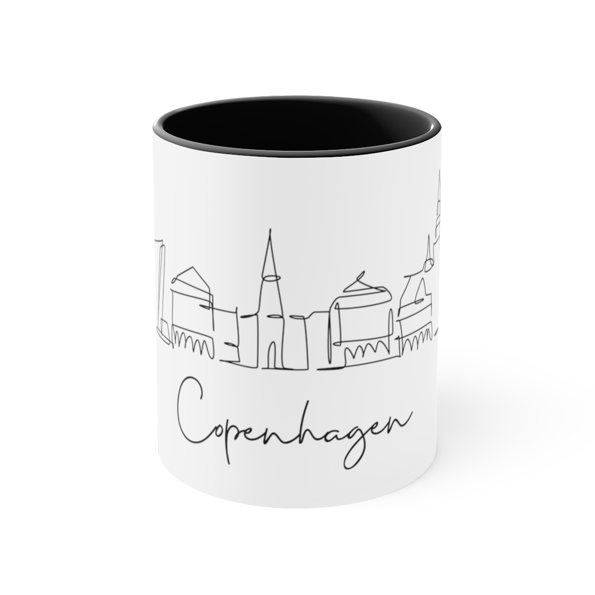 Copenhagen City Skyline Accent Mug 11oz Ceramic - Image 5