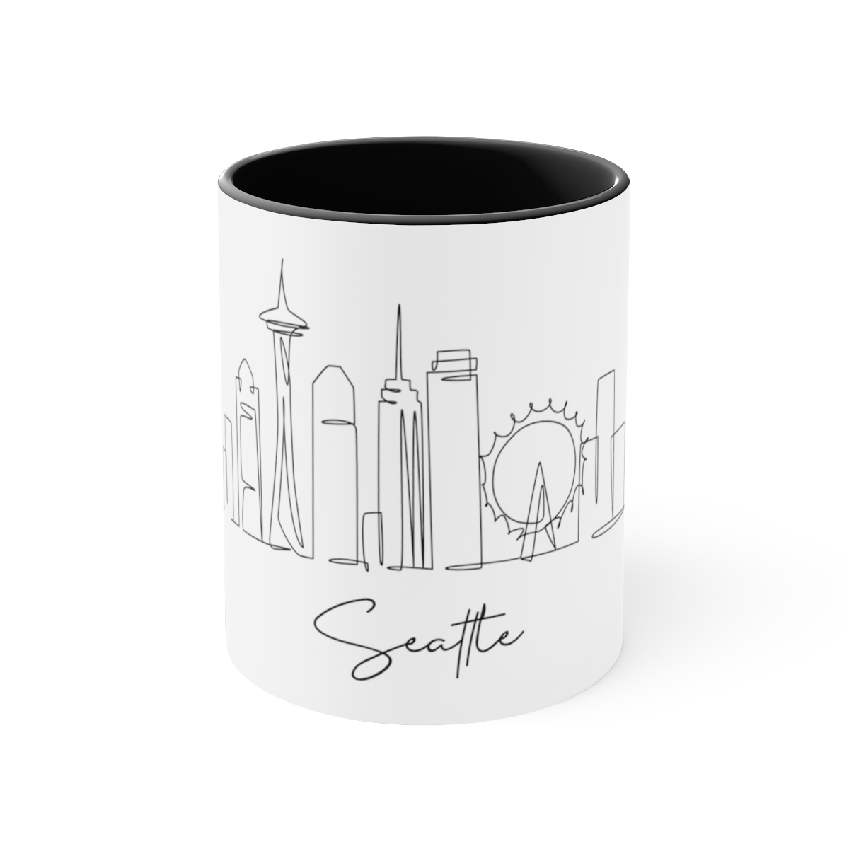 Seattle City Skyline Accent Mug 11oz Ceramic - Image 5