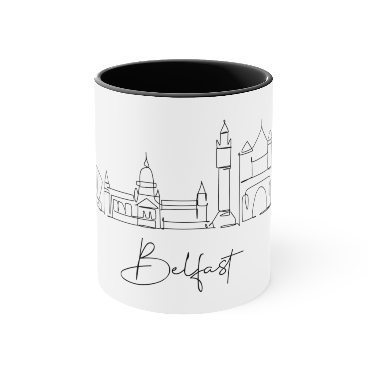 Belfast City Skyline Accent Mug 11oz Ceramic - Image 5
