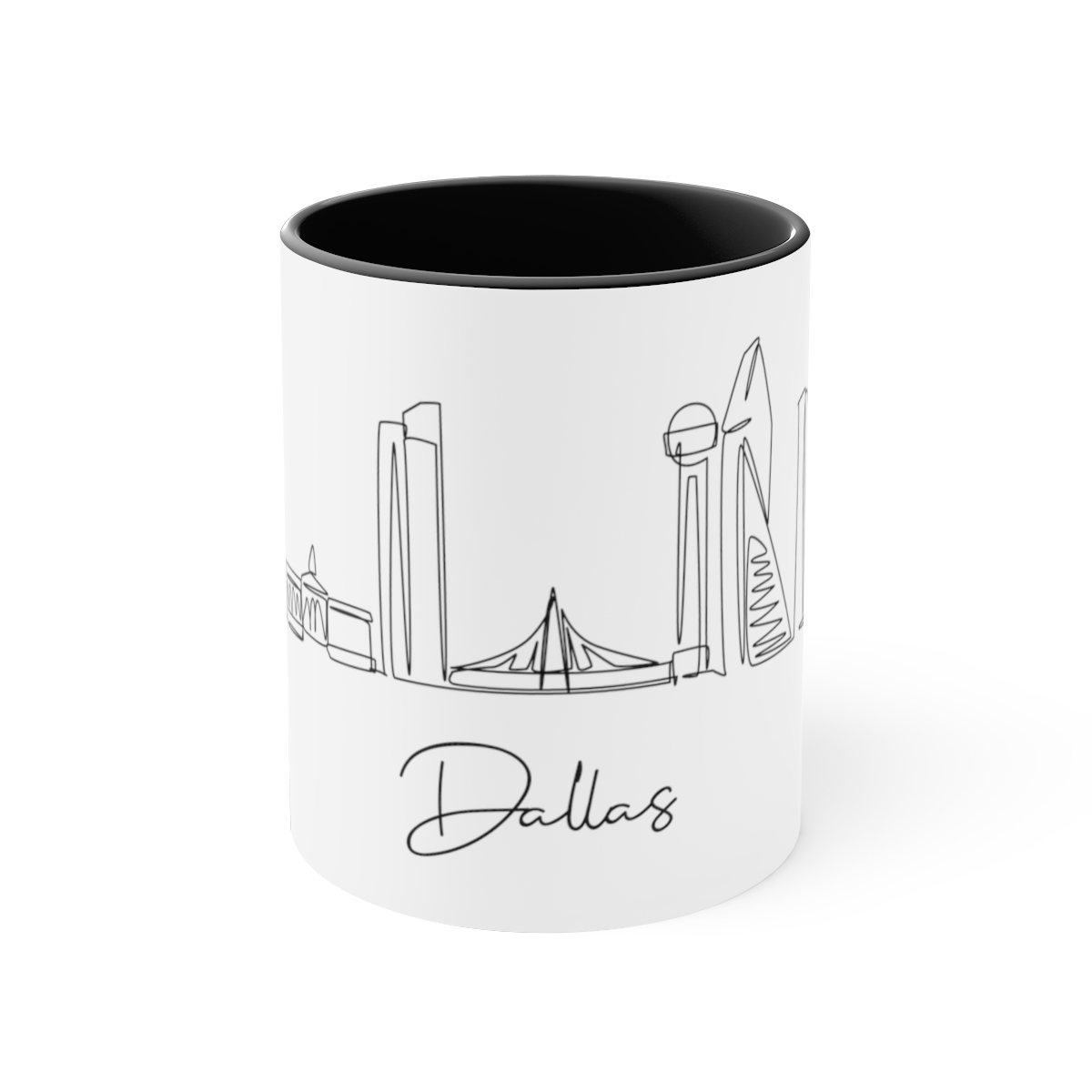 Dallas City Skyline Accent Mug 11oz Ceramic - Image 5