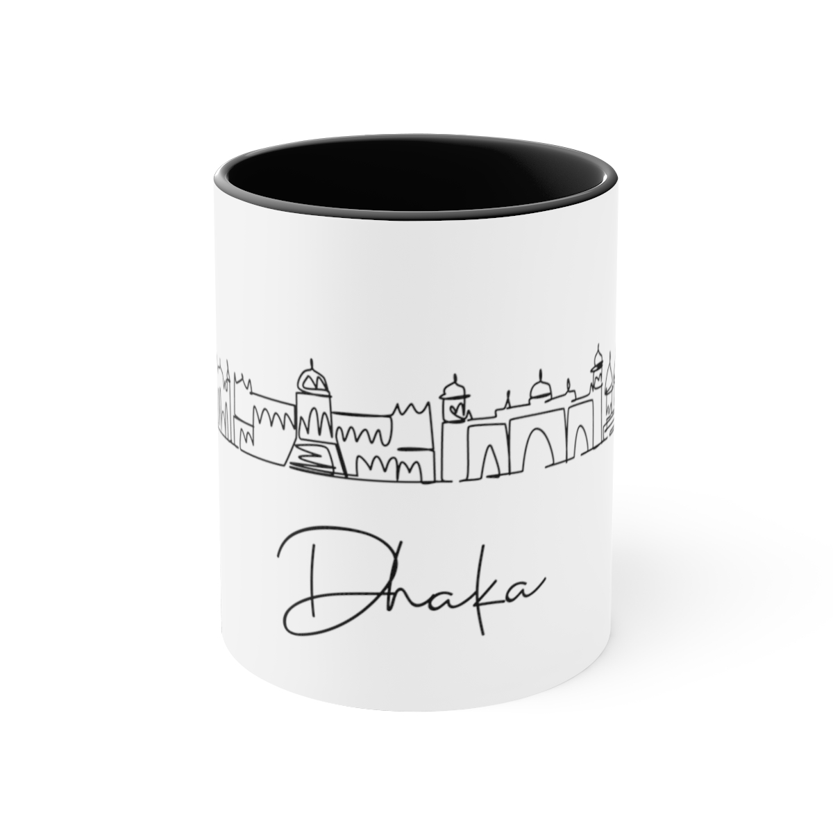 Dhaka City Skyline Bangladesh Accent Mug 11oz Ceramic - Image 5