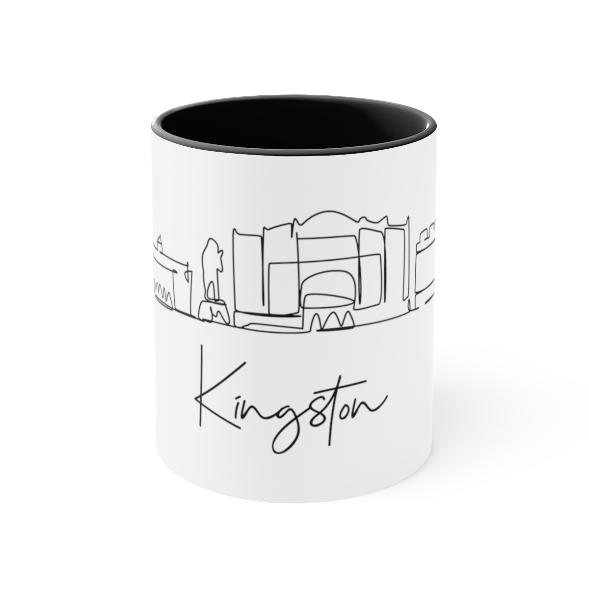 Kingston City Skyline Jamaica Accent Mug 11oz Ceramic - Image 5