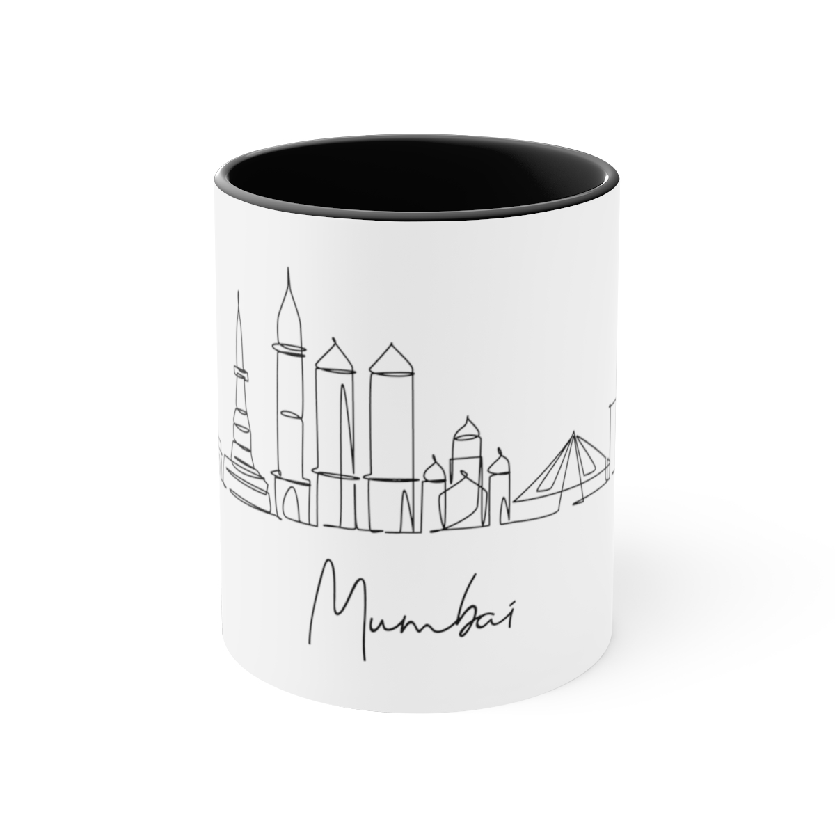 Mumbai City Skyline India Accent Mug 11oz Ceramic - Image 5
