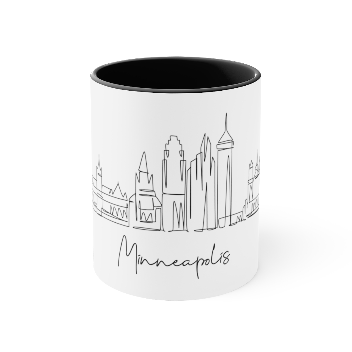 Minneapolis City Skyline United Accent Mug 11oz Ceramic - Image 5